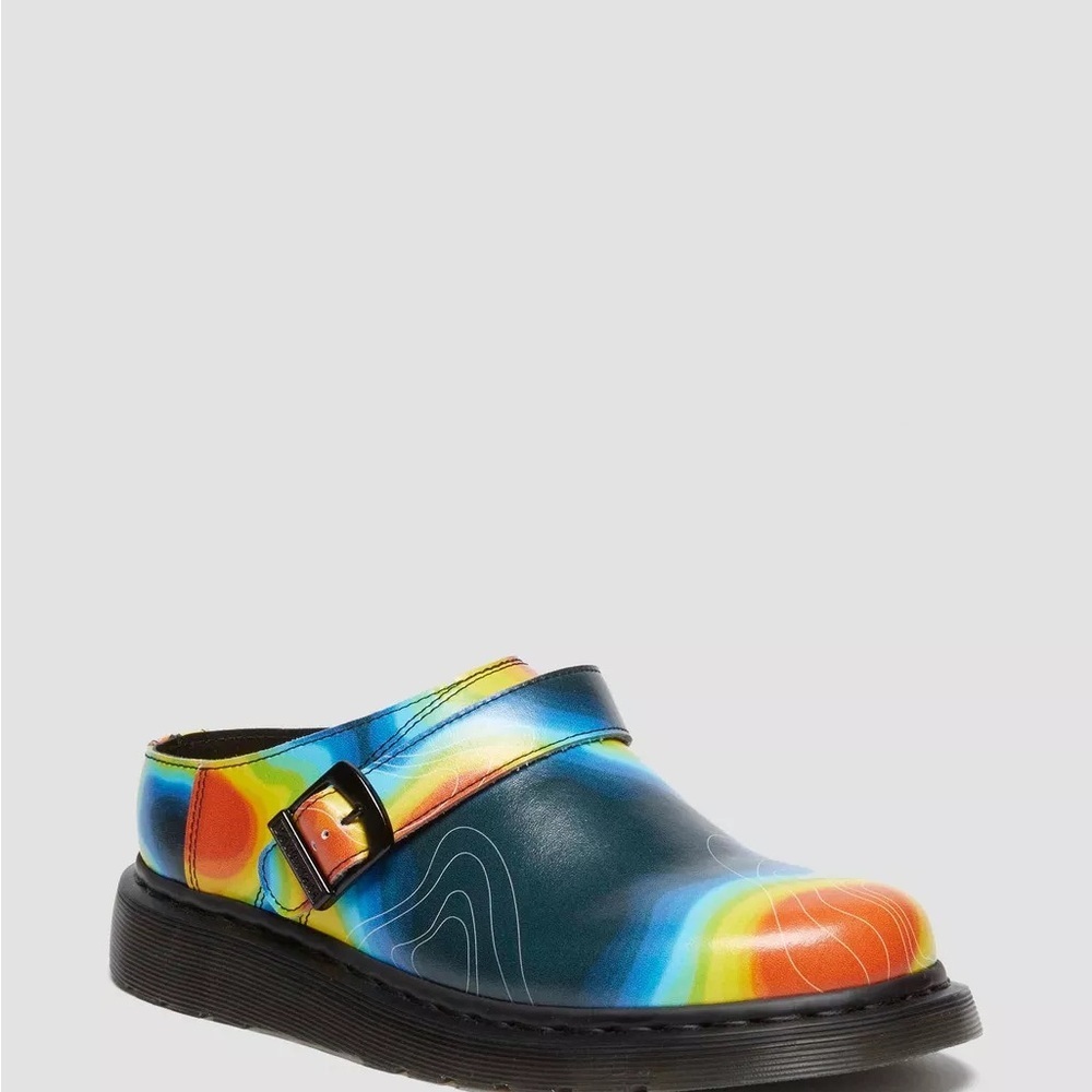 Dr. Martens ISHAM GENIX NAPPA RECLAIMED THERMAL MAP LEATHER SLINGBACK MULE